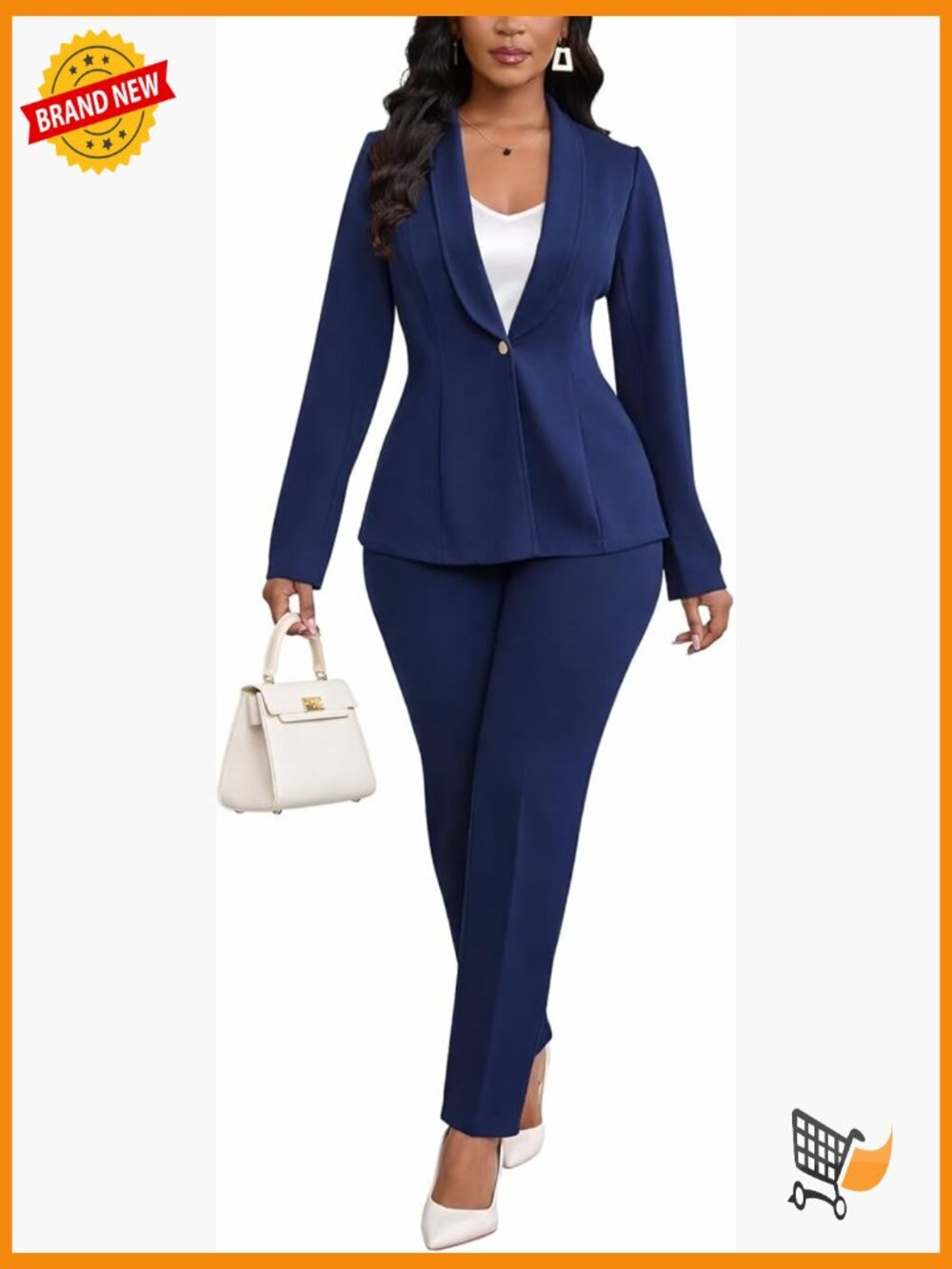 Dressy Long Sleeve 2 Piece Pant Suit Set Jacket Blazer Trousers